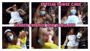 DIAPER CHANGE AND BLOWJOB - SPECIAL NURSE