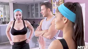 Katya Rodriguez, Cassandra Cain And Codey Steele - Two Sporty Babes Sharing Codeys Hard Cock