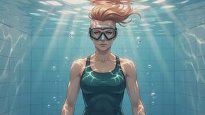 Underwater Fetish Stories #12: Breathhold Rivals in the Deep Blue