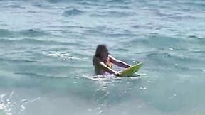 ”Little april outdoors showing off her body”