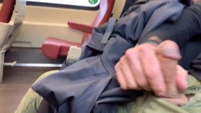 Jerking off on the Train and Cumming