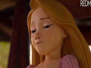 Rapunzel pops her cherry