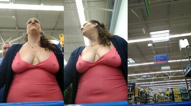 Sheer top in public makes my pierced tits jiggle hard