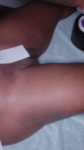 Ebony Waxes Bbq and Makes Him Explode