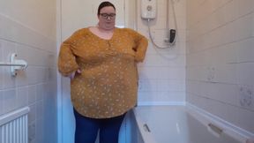 SSBBW too fat to fuck riding dildo fail