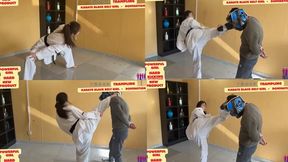 80kg, Black Belt Karate Girlfriend, Hard Kick Punishment, Game 4, part 2