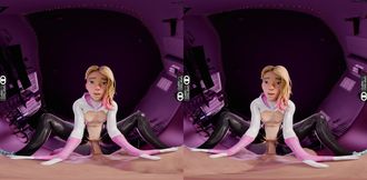 Gwen Stacy Squatting Deep in Her Ripped Clothes