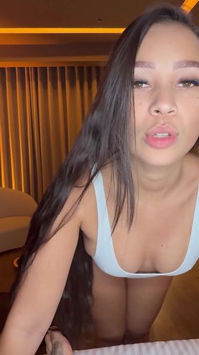 Horny Brunette with Perfect Pink Pussy Gets Fucked Passionatly in POV, Big Ass Rides a Huge Dick