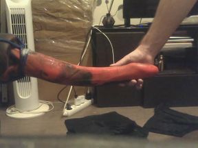 NEW, big dildo, fisting my ass