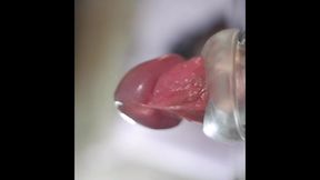 Uncut Fuck Sex Toy and Cum on the Chair.