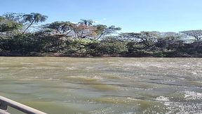 i m in the jungle at iguazu falls and i show everyone my huge breasts