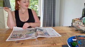 Newspaper Mouth Stuffing Challenge