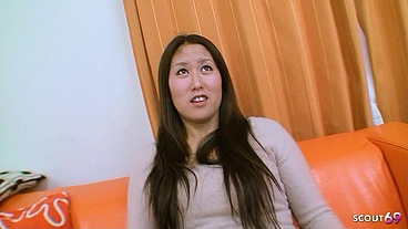 Japanese Mature Wife talk to Cheating Casting Fuck at Full uncensored JAV Porn and get cum deep inside