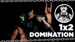 BDSM LEATHER DOMINATION 1x2 - SPANKING - PISSING - PEE - HARDSEX - BALLBUSTING - FOOT FETISH