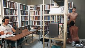 Men - Jizzed in the Library