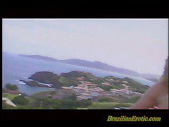 Hot blonde with juicy tits has total and wild sex in open air