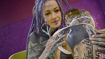 Alternative TATTOO Teens Fucking each other with Crazy Toys