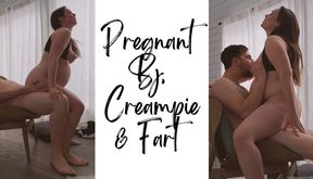 Pregnant BJ, Creampie & Fart