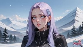 Snow Queen's Milk Spray Orgasm in Alpine Peaks