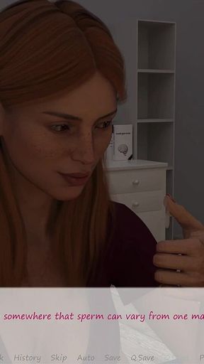 My Stepbrother 's Wife #40 Jennifer Stroked John's Cock and Sniffed His Cum
