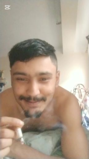 Bottom Bitch Reading Comments While Smoking.