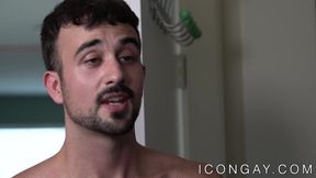 Hairy jock Mason Lear sucked off and fucking gay lover