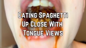 Phoenix Bates Eats Spaghetti Messily With Mouth Open 1080p | ASMR | Mukbang | Messy Eating | Tongue Views | Open Mouth Chewing | Drinking Water | Burping