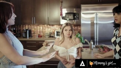 Horny Milf Finger-Fucks Naughty Teen in Front of Stepsister