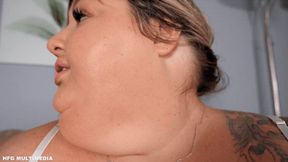 Ivy Davenport: My Fattest Face - USSBBW Feedee Shows Off Fat Face Weight Gain with Eating and Chugging Heavy Cream - 1080 hd