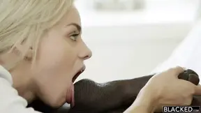 Blonde Elsa Jean stretched by huge BBC