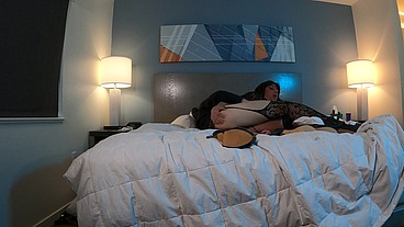 Brunette Crossdresser in Chastity Fucked by Femboy