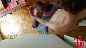 Black Stud Anon Deep Throats and Fucks Twink 18+ in Intense Gay Anal Session