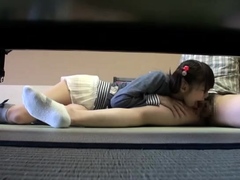 Really wild outdoor Japanese teen blowjob