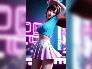 D.Va's Flirty Dance (Insomniac Records - Saturday Love) Overwatch CG Erotic Animation