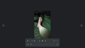 Barefeet Pedal pumping engine revving