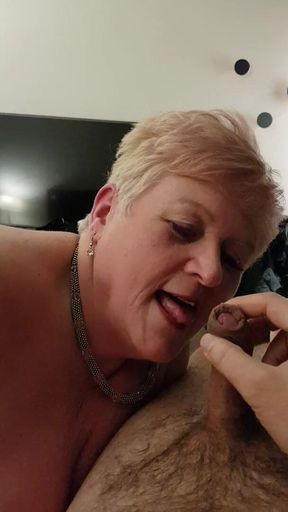 Naked cock sucking & belly squeeze