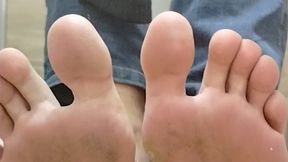 Front Sole View – Slow Sock Removal & Bare Feet Display (1:00)
