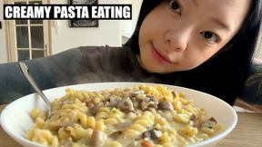 Creamy Pasta Eating
