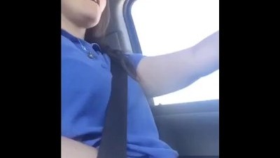 Kelli Anne Faville Films herself Masturbating while Driving Home from Work