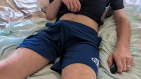 Wank and Cum Adidas Shorts