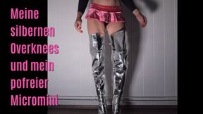 My silver overknee boots and my free-standing mini - Meine silbernen Overknees und mein Pofrei-Mini