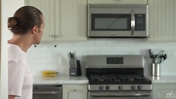 Aubree Valentine is a great looking brunette who likes to ride her best friend's dick
