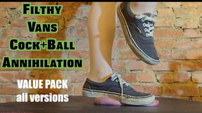 Annihilated under Vicious Vans - Sadistic Skater Girl in filthy Vans Marching on your Cock and Balls as you cum hard **VALUE PACK- all footage in 1 video**