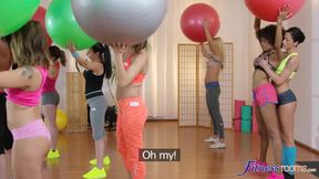 Fitness Rooms - Gym MILF and Students Have Passionate Lesbian Threesome