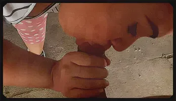 Sensual Stepmom Blowjob in Parking Lot