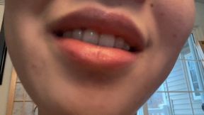 Aurora’s Seductive Teeth and Tongue Play