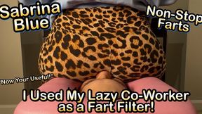 Turning my Lazy Co-Worker into my own Personal Fart Filter! Now He's Useful! - Sabrina Blue