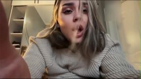 Cheating Russian beauty sucks ex's cock doggystyle
