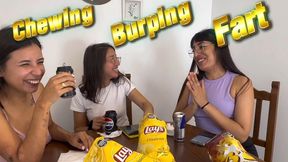 Snack and soda cause loud burps and smelly fart