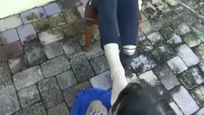 White Girls Feet Naomi Swann Lesbian Foot Humiliation Gagging Slave!